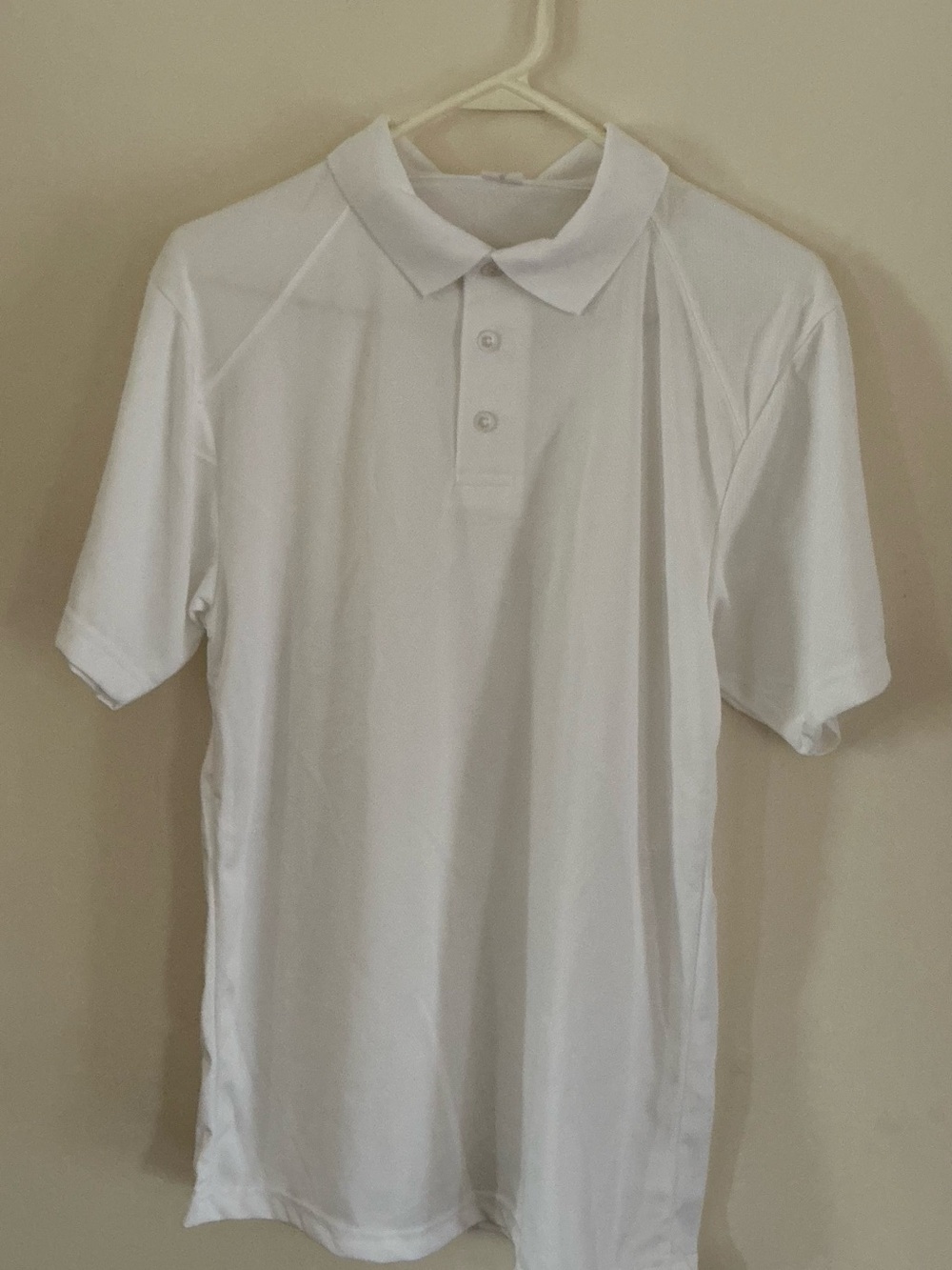 Men's White Short Sleeve Performance Polo